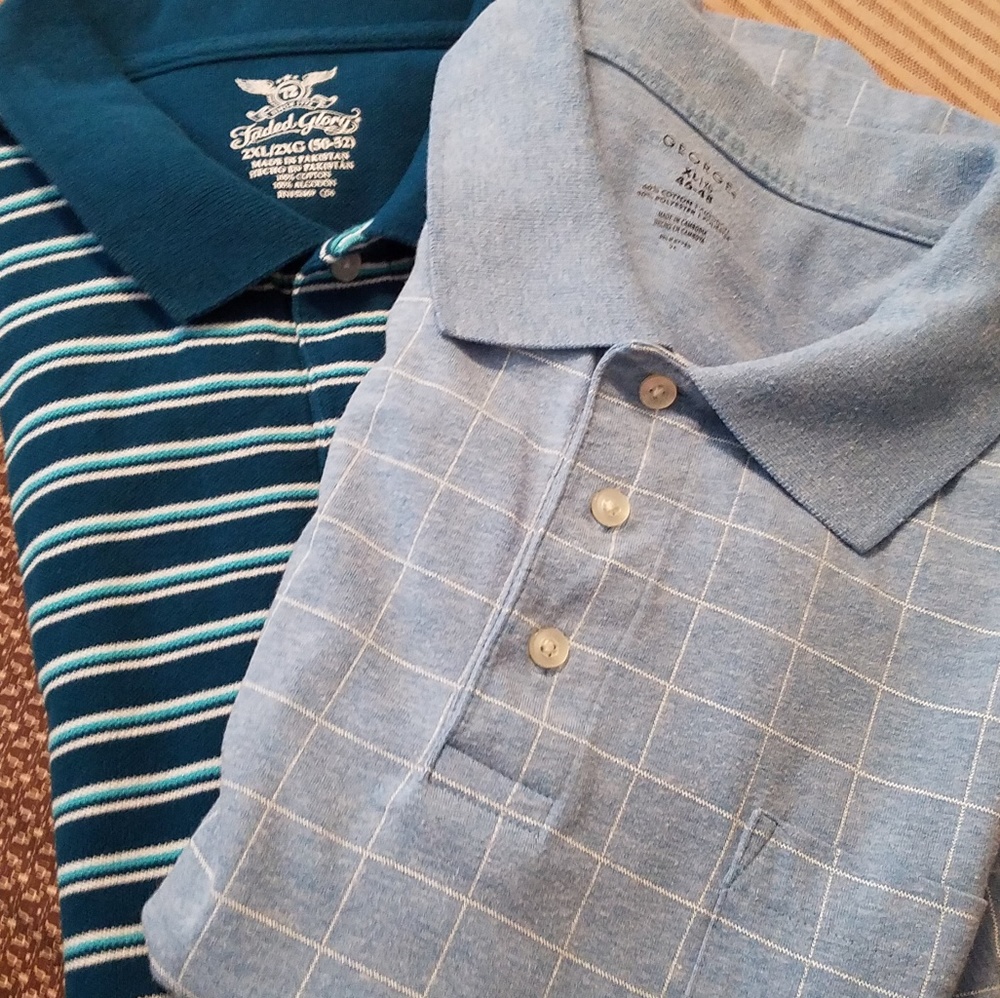 Men's polo style shirts 2x